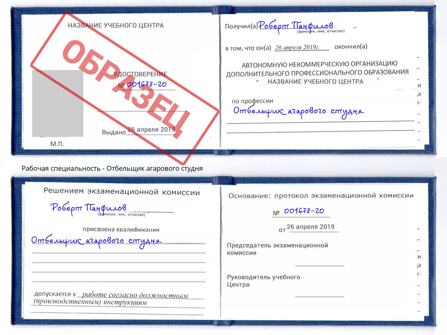 Отбельщик агарового студня Ревда