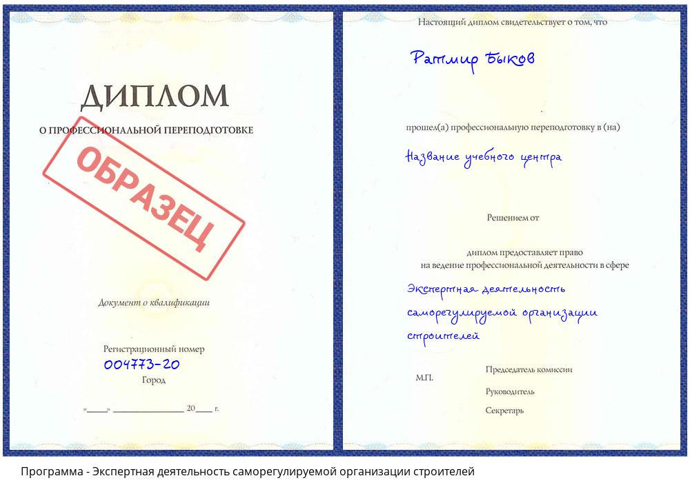 Экспертная деятельность саморегулируемой организации строителей Ревда