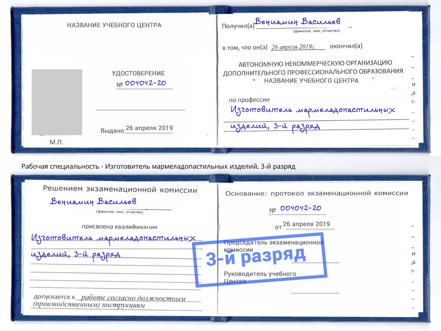 корочка 3-й разряд Изготовитель мармеладопастильных изделий Ревда